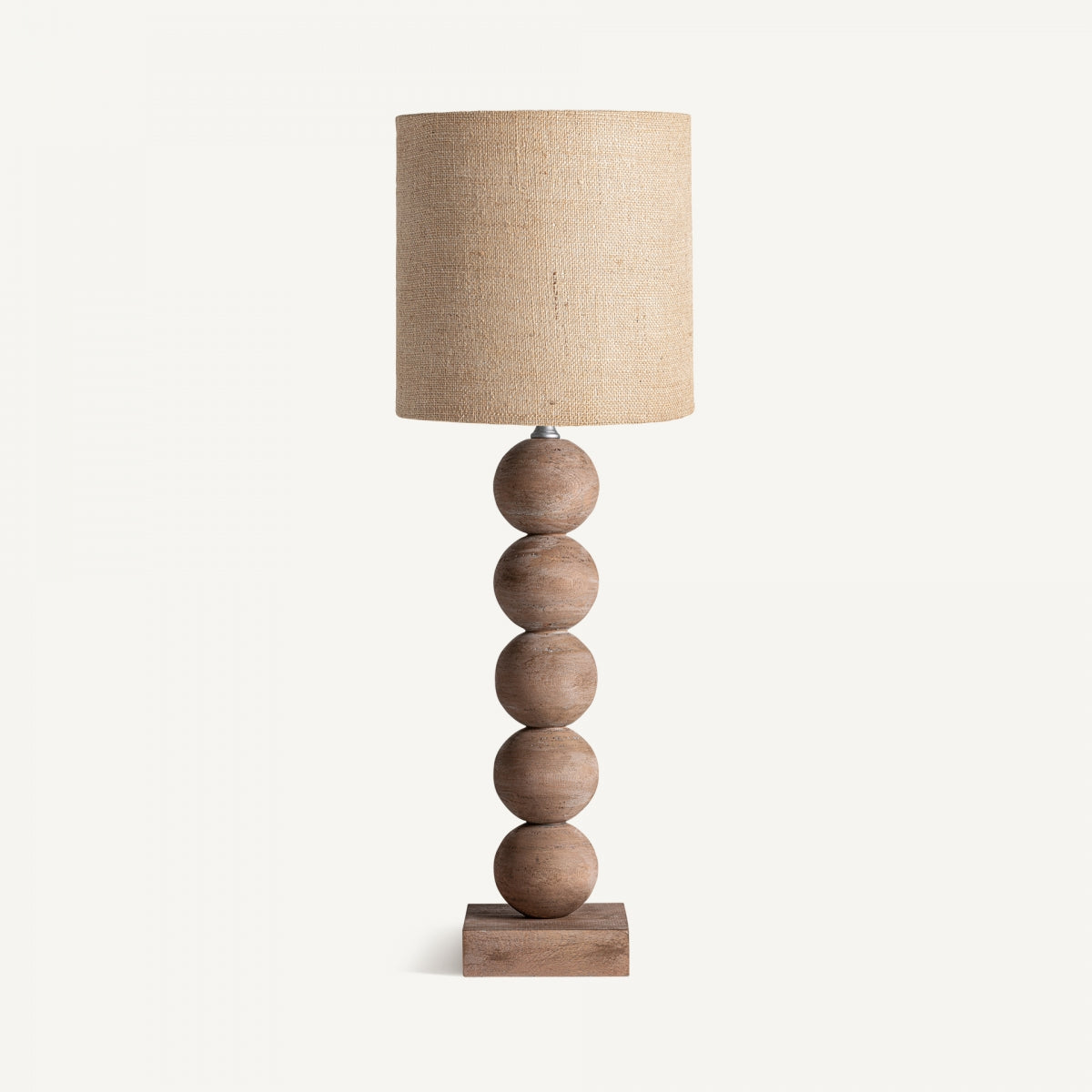 Lampe de table en bois de sapin et lin | VICAL Abeto | REMO, mobilier et décoration d'intérieur