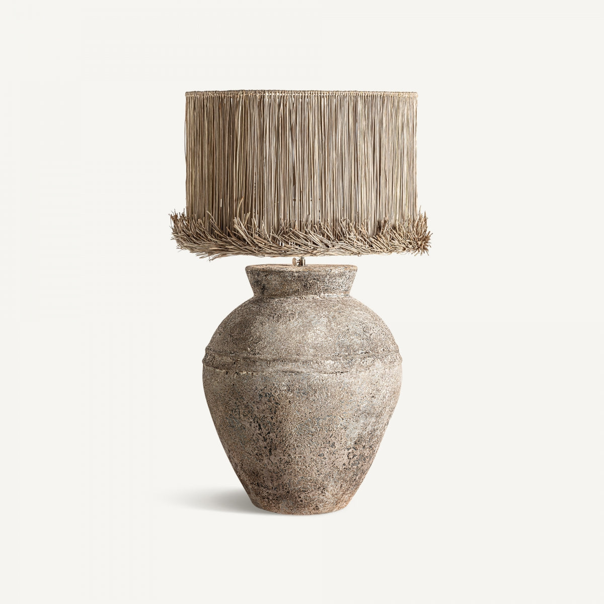 Lampe de table en céramique et jute | VICAL Cerámica | REMO, mobilier et décoration d'intérieur