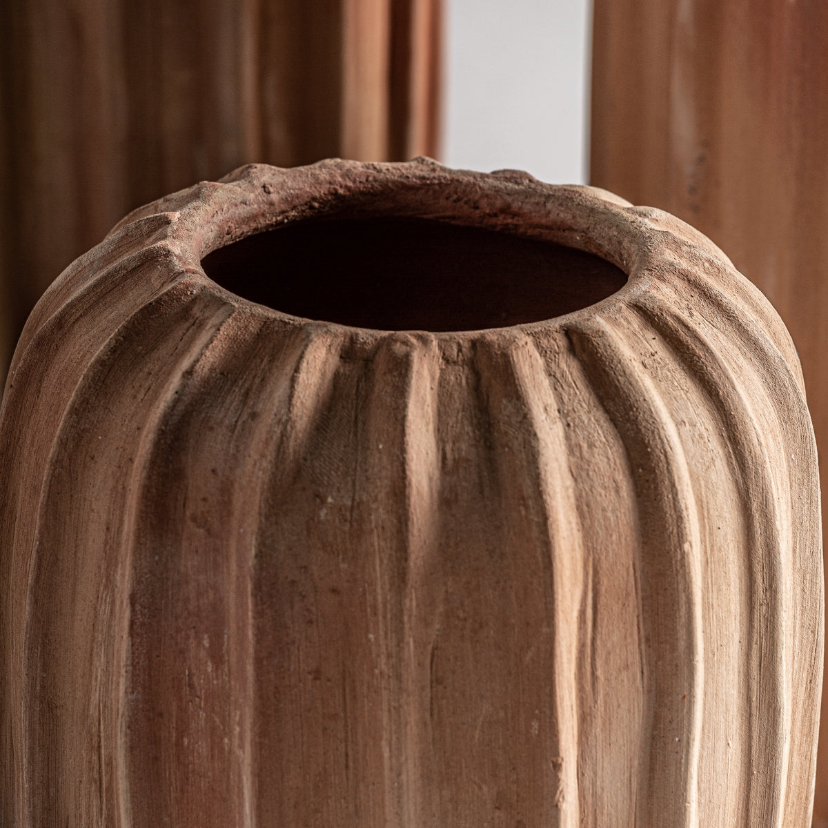 Vase en argile brun (lot de 3) | VICAL Aike | REMO, mobilier et décoration d'intérieur