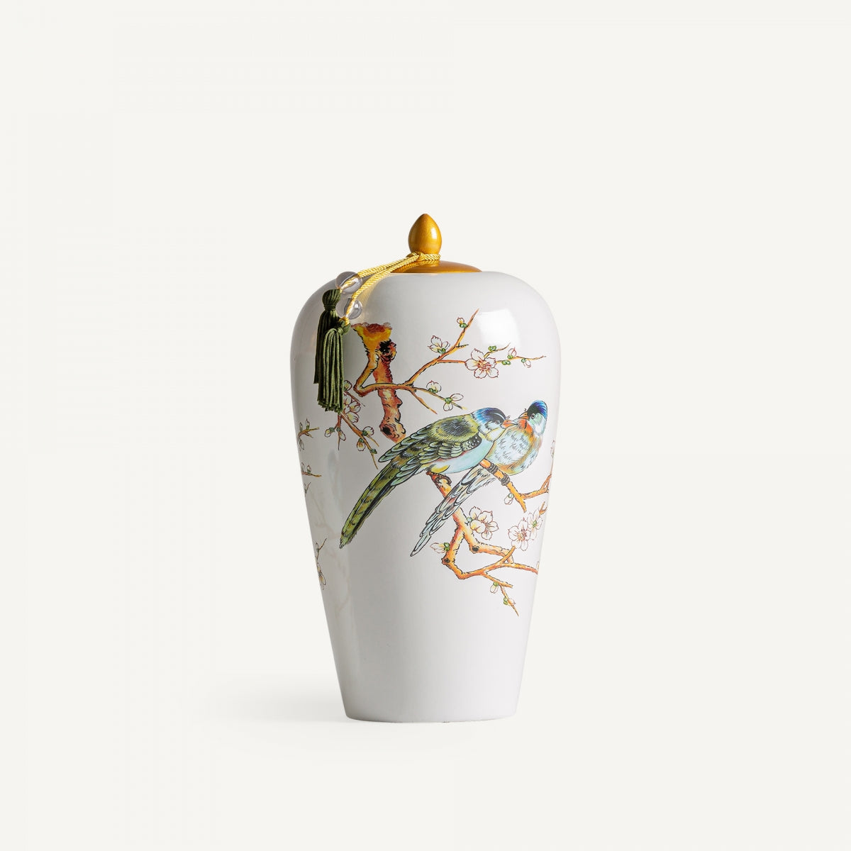 Pot oriental en céramique blanc/doré | VICAL Azzad | REMO, mobilier et décoration d'intérieur