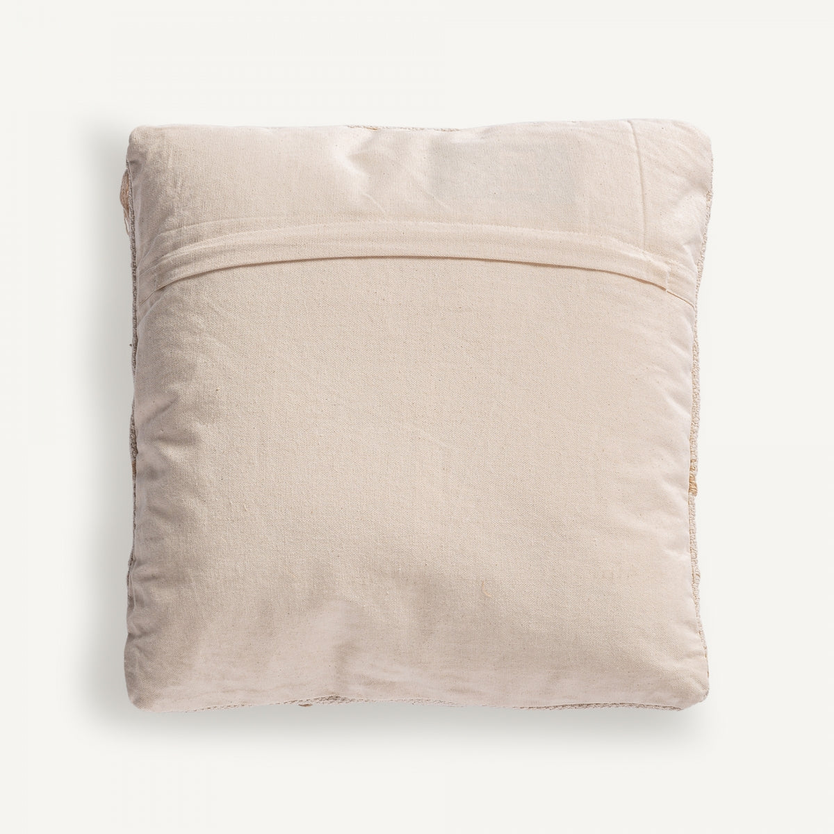 Coussin carré en jute blanc brodé | Vical Yaira | REMO, mobilier et décoration d'intérieur