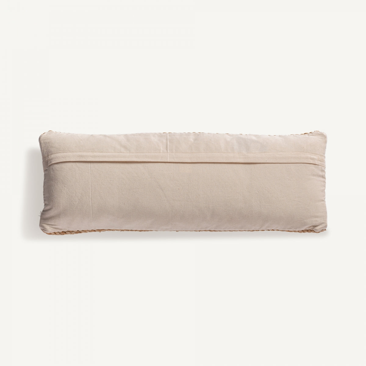 Coussin rectangulaire en jute bordé marron | Vical Amely | REMO, mobilier et décoration d'intérieur