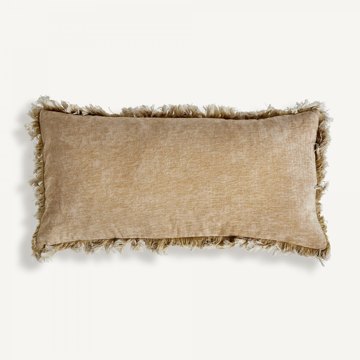 Coussin rectangulaire en velours beige | Vical Aricia | REMO, mobilier et décoration d'intérieur