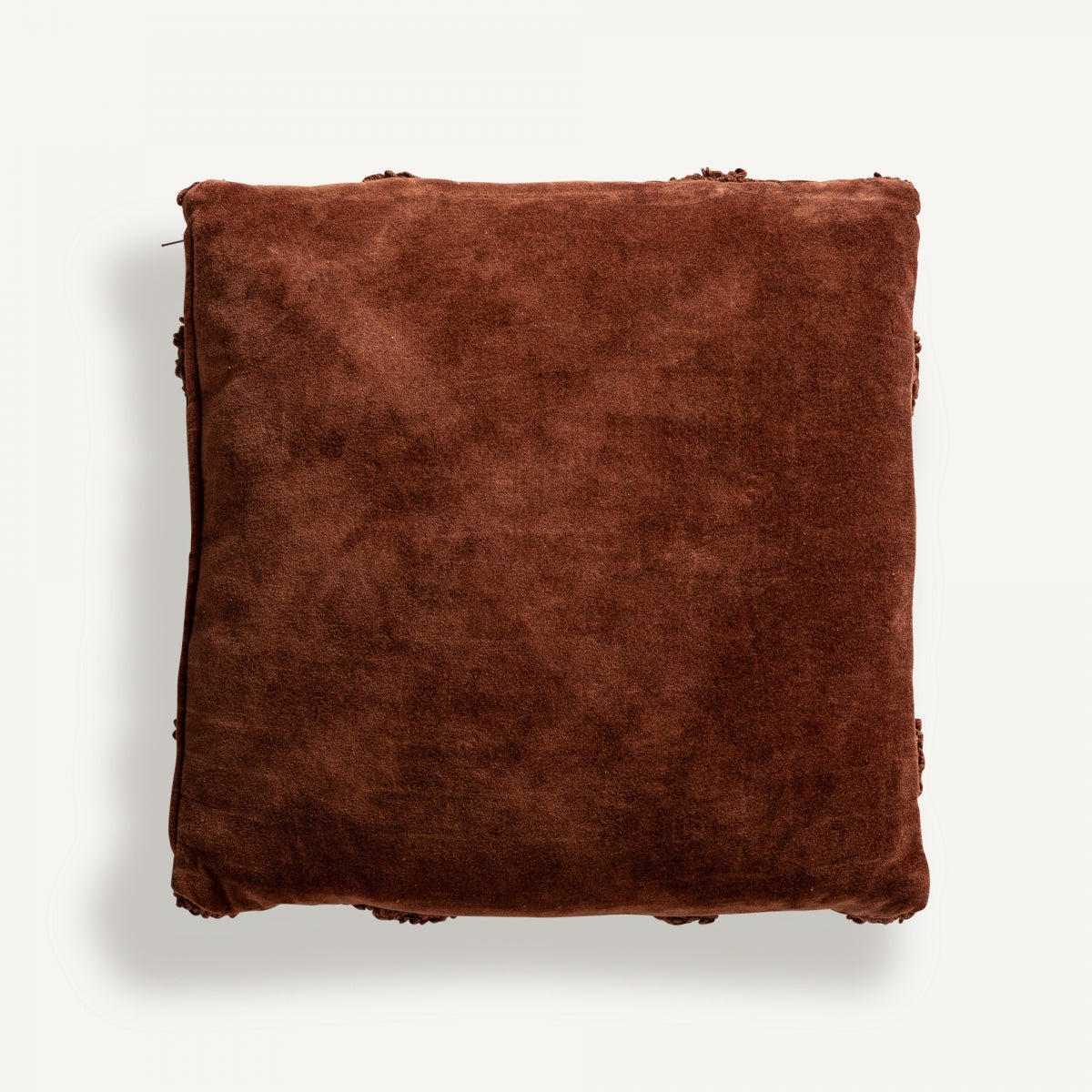 Coussin carré en velours marron | Vical Petra | REMO, mobilier et décoration d'intérieur