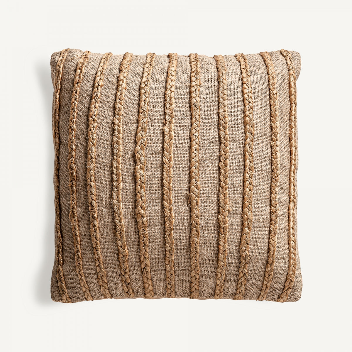 Coussin carré en jute beige | Vical Dalk | REMO, mobilier et décoration d'intérieur