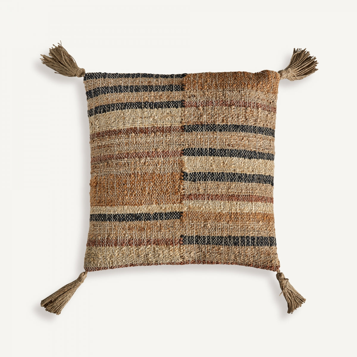 Coussin carré en jute marron | Vical Nairn | REMO, mobilier et décoration d'intérieur