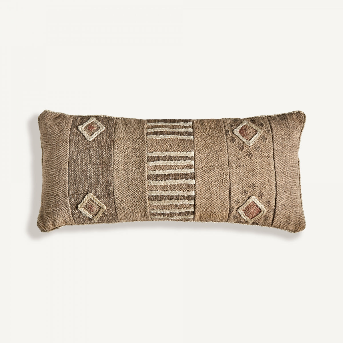 Coussin rectangulaire en jute marron | Vical Elgin | REMO, mobilier et décoration d'intérieur