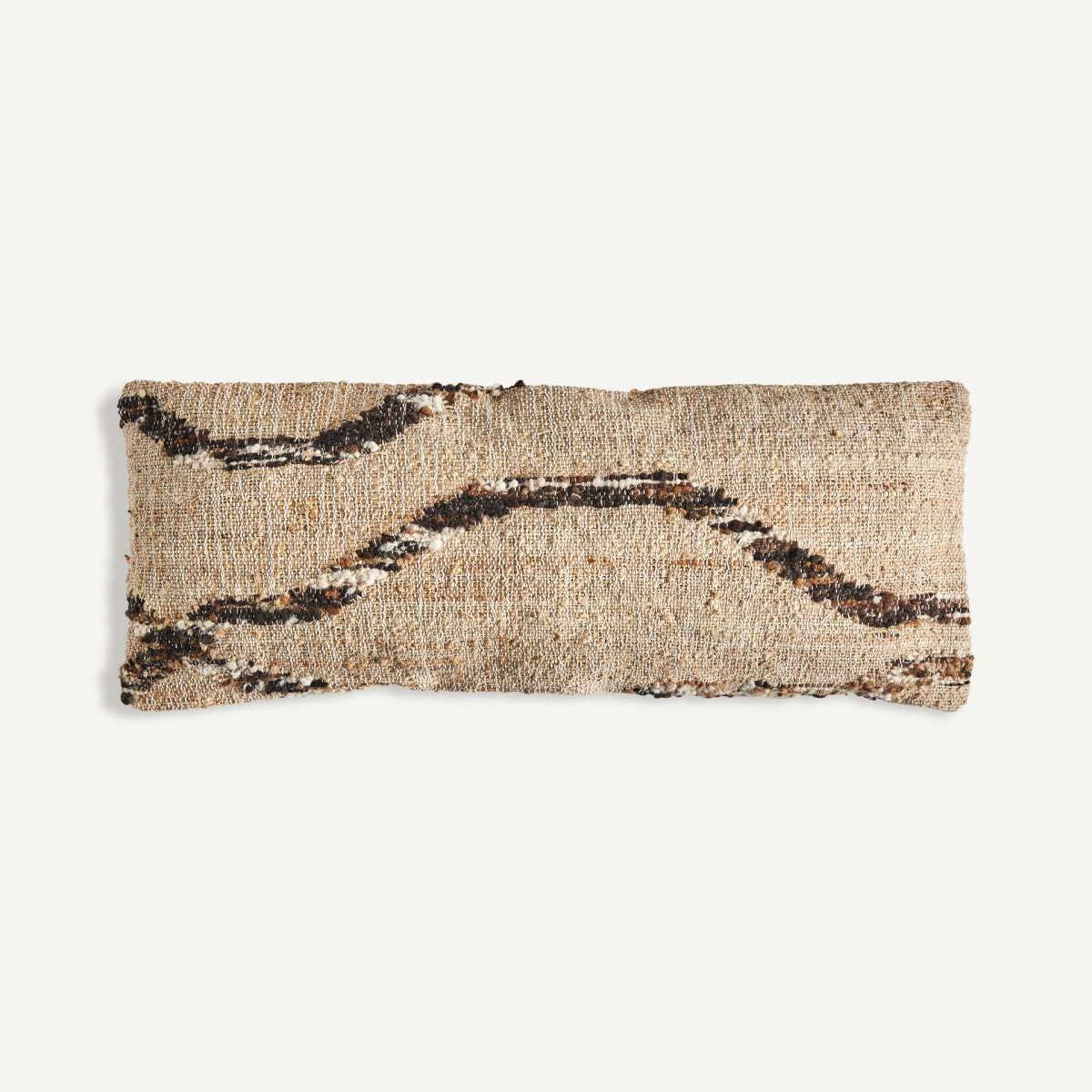 Coussin rectangulaire en jute marron | Vical Mittet | REMO, mobilier et décoration d'intérieur