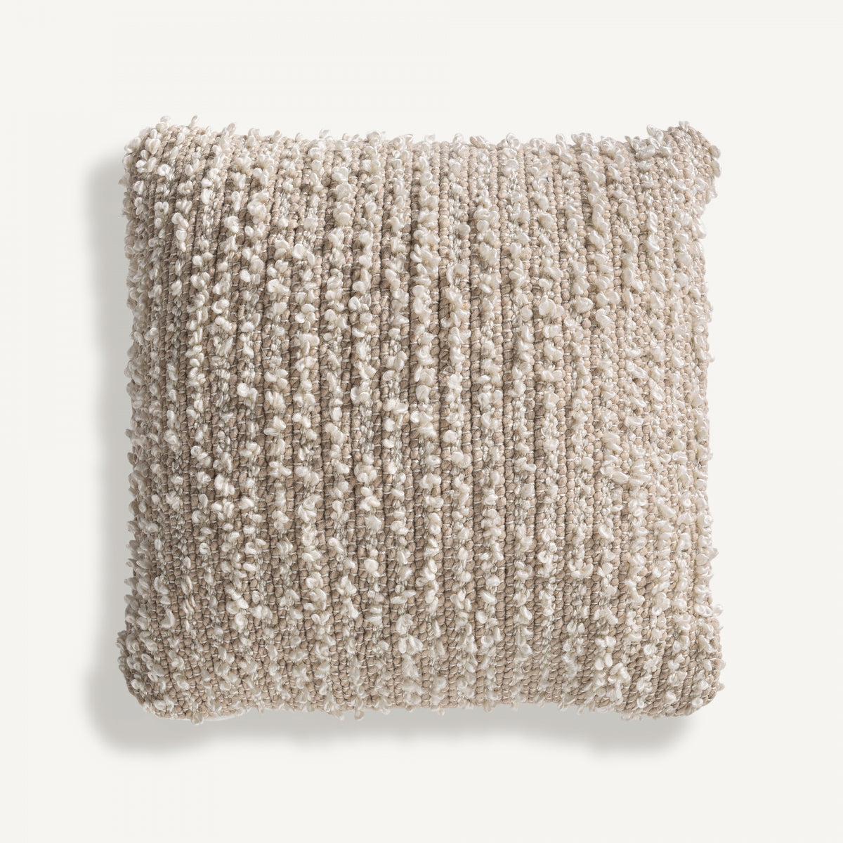 Coussin d'extérieur carré en tissu blanc/beige | Vical Aleph | REMO, mobilier et décoration d'extérieur