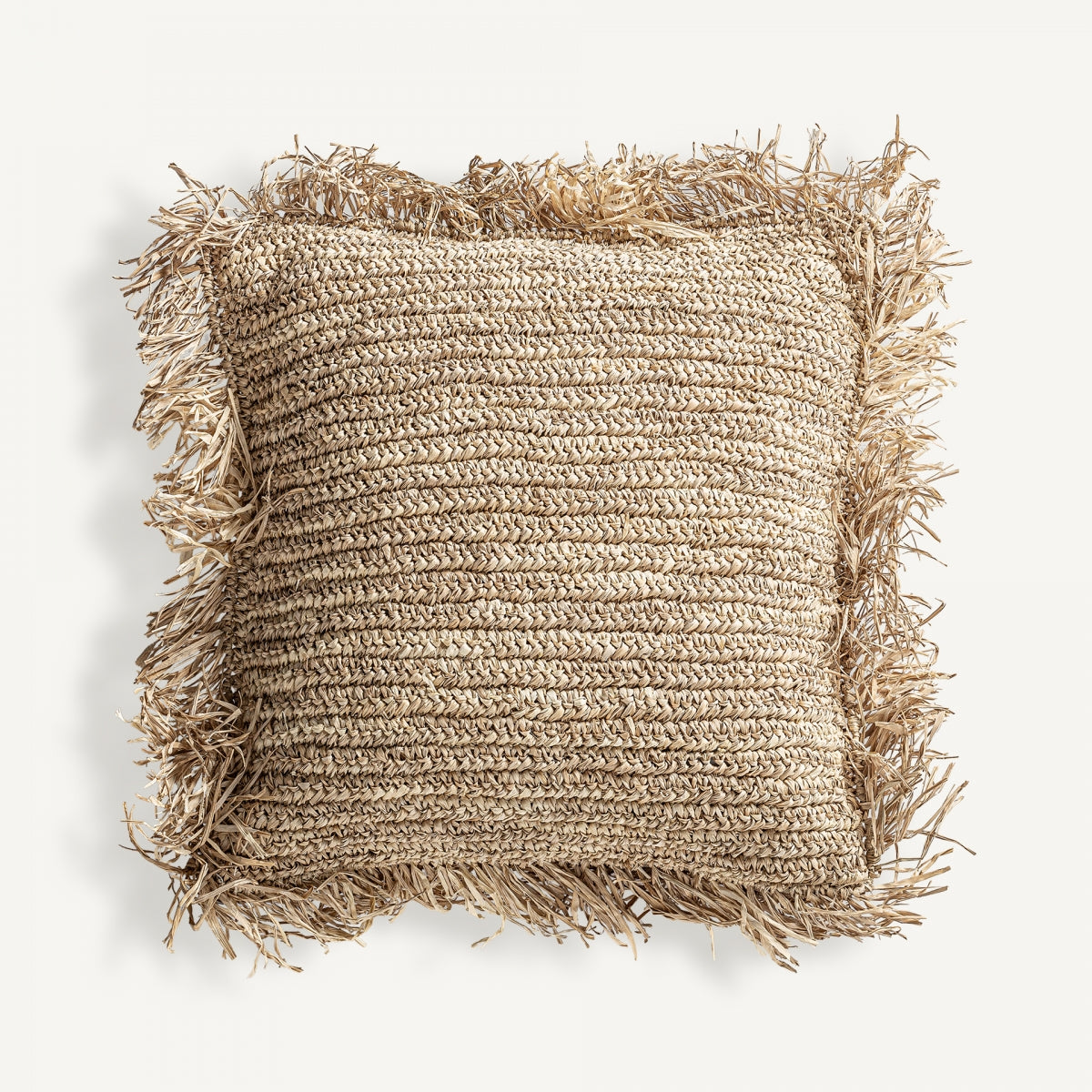 Coussin carré en fibre naturelle beige | Vical Igotz S | REMO, mobilier et décoration d'intérieur