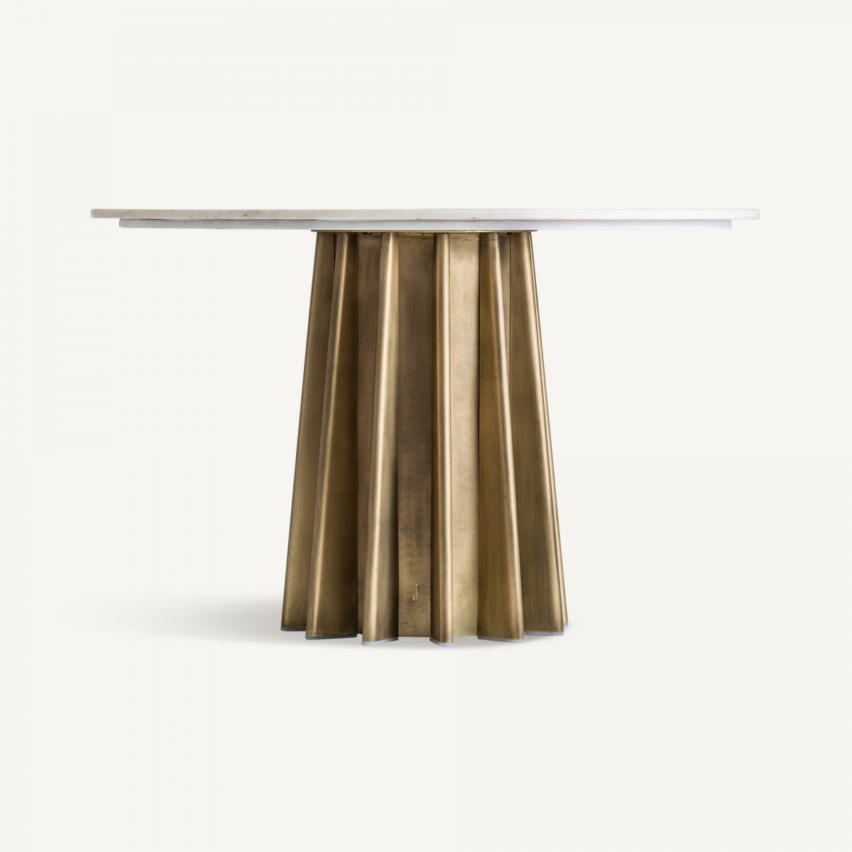 Table de salle à manger ronde en marbre blanc ø 120 cm | VICAL Lezey | REMO, mobilier et décoration d'intérieur