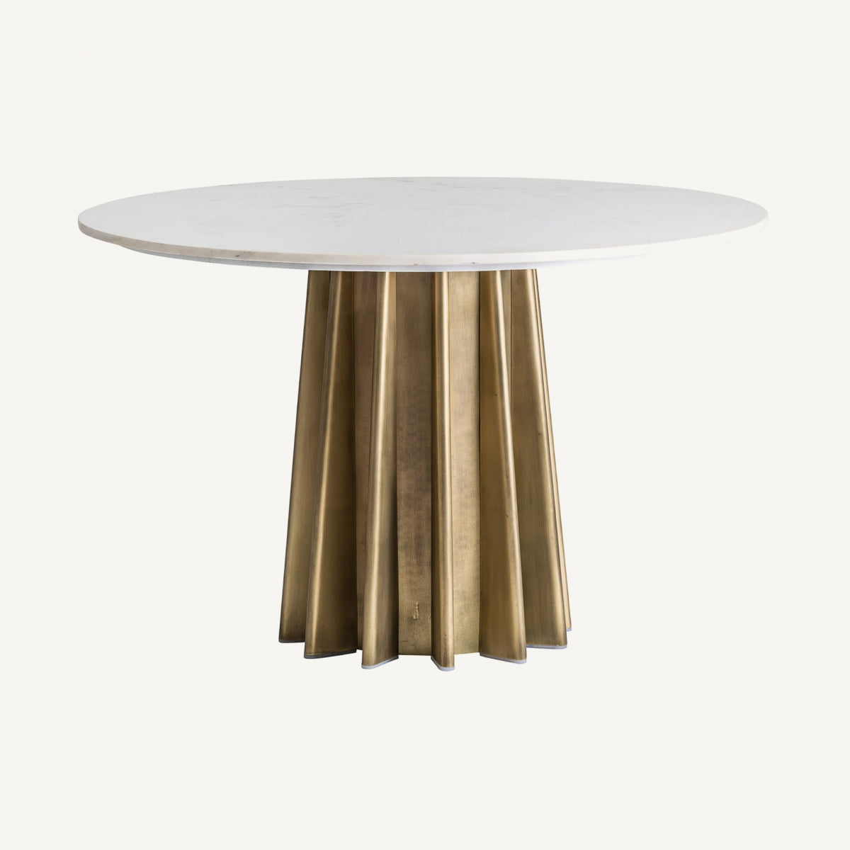 Table de salle à manger ronde en marbre blanc ø 120 cm | VICAL Lezey | REMO, mobilier et décoration d'intérieur