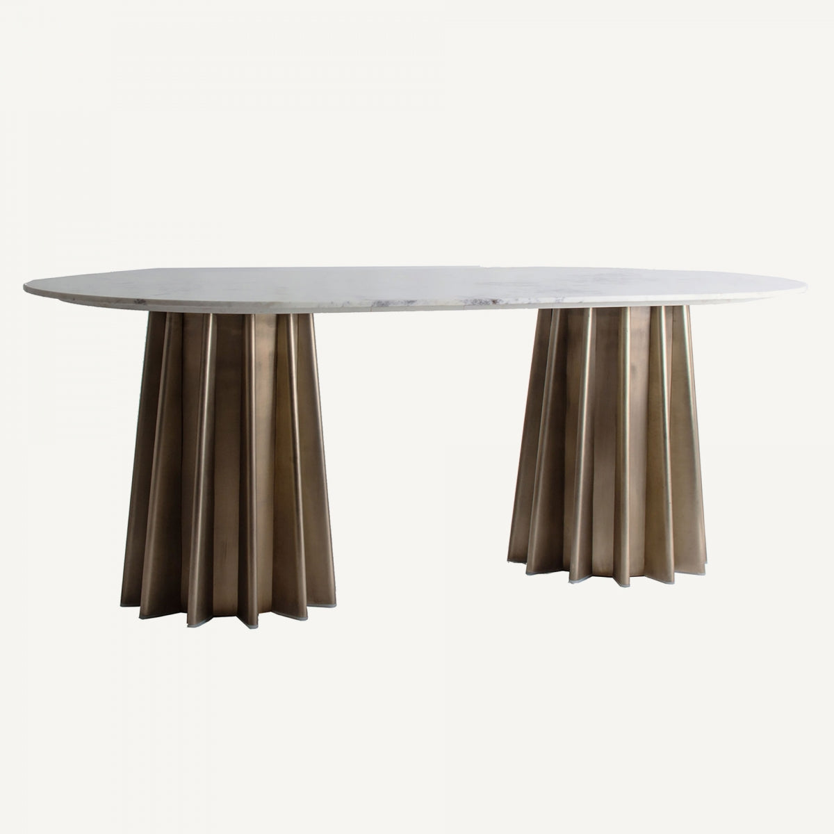 Table de salle à manger ovale en marbre blanc | VICAL Lezey | REMO, mobilier et décoration d'intérieur