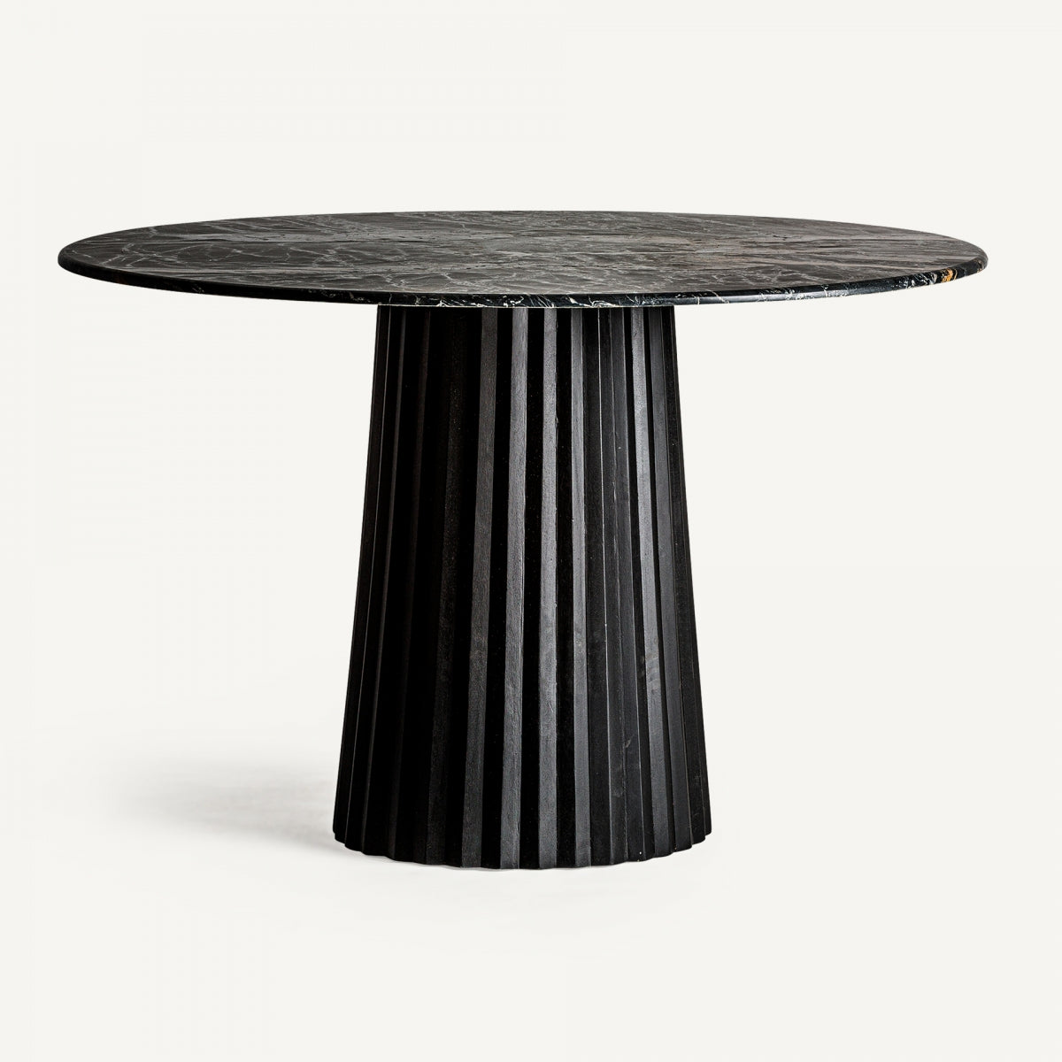 Table de salle à manger ronde en marbre noir | VICAL Wood | REMO, mobilier et décoration d'intérieur