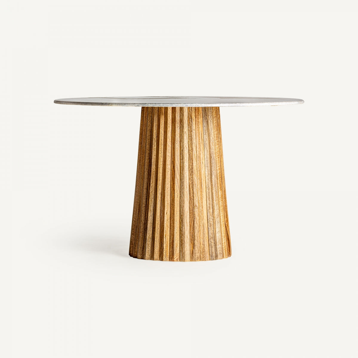 Table de salle à manger ronde en marbre gris | VICAL Wood | REMO, mobilier et décoration d'intérieur