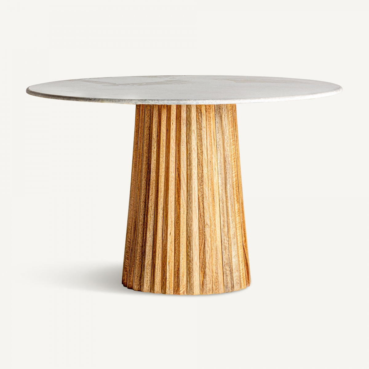 Table de salle à manger ronde en marbre gris | VICAL Wood | REMO, mobilier et décoration d'intérieur