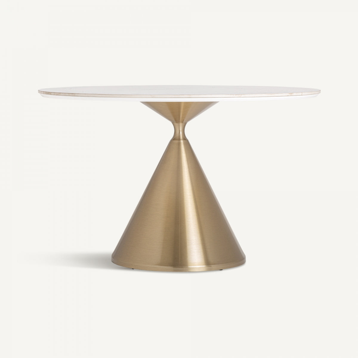 Table de salle à manger ronde en céramique blanche ø 120 cm | VICAL Freyung | REMO, mobilier et décoration d'intérieur