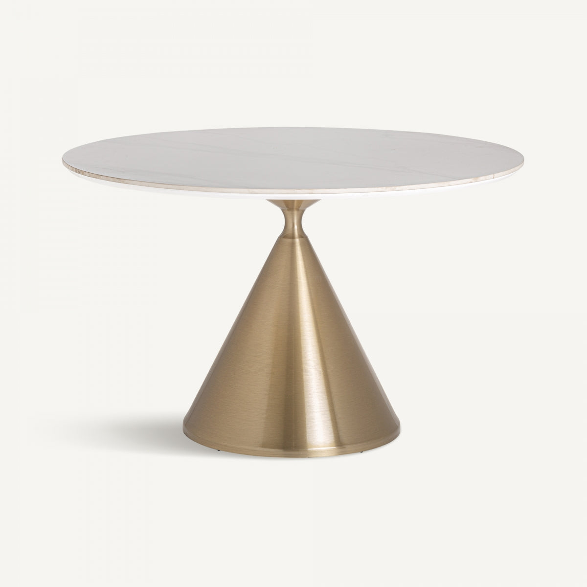 Table de salle à manger ronde en céramique blanche ø 120 cm | VICAL Freyung | REMO, mobilier et décoration d'intérieur