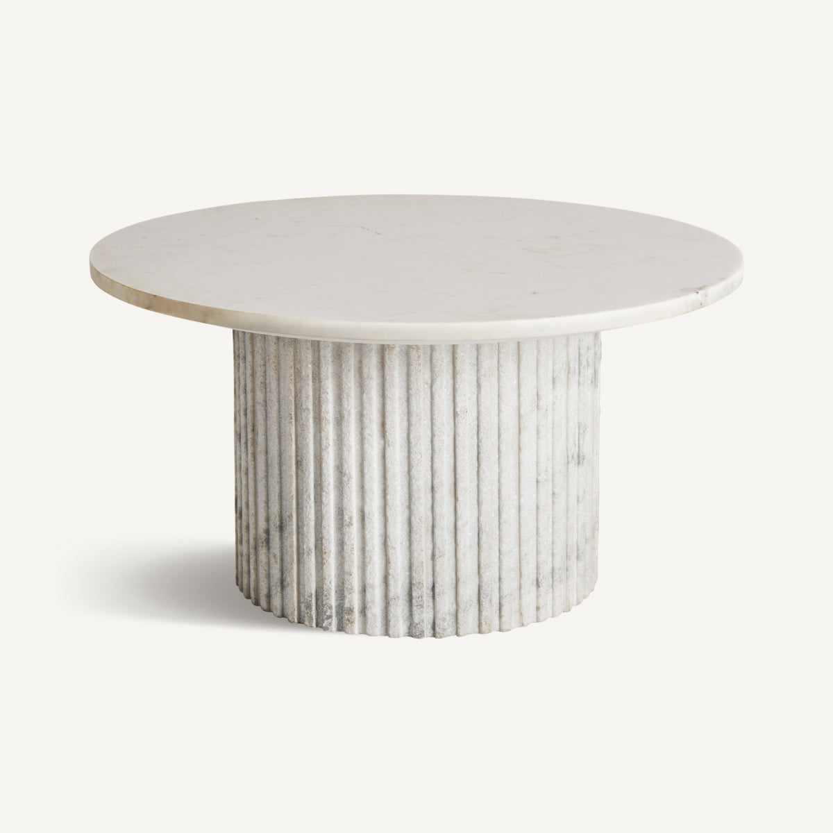 Table basse ronde en marbre blanc | VICAL Esches | REMO, mobilier et décoration d'intérieur