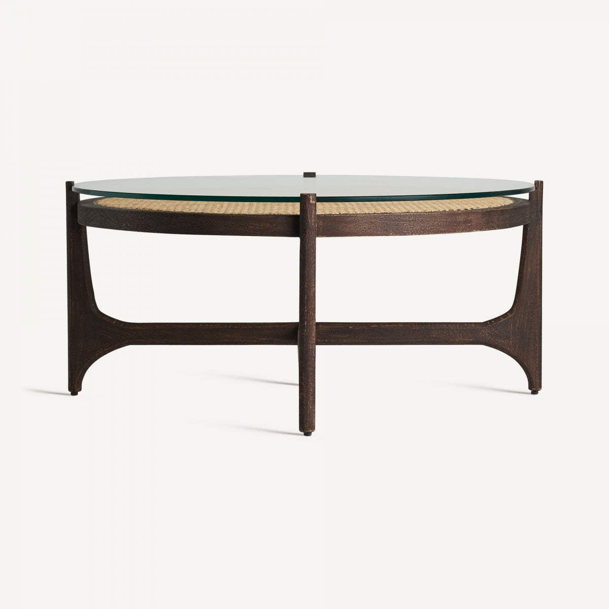 Table basse en bois de manguier et en verre | VIDAL Nossen | REMO, mobilier et décoration d'intérieur