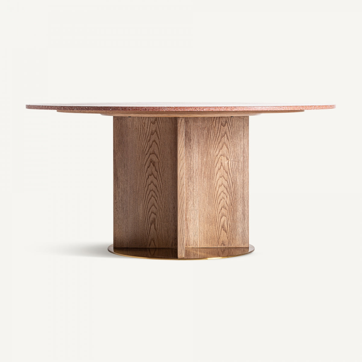 Table de salle à manger ronde en terrazzo rouge ø 150 cm | VICAL Alferce | REMO, mobilier et décoration d'intérieur