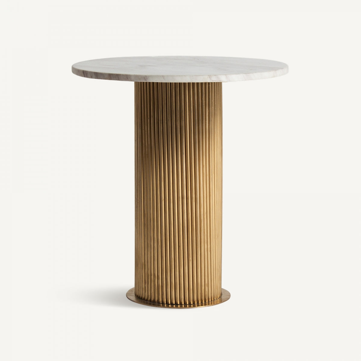 Table d'appoint en marbre blanc et laiton | VICAL Coen | REMO, mobilier et décoration d'intérieur