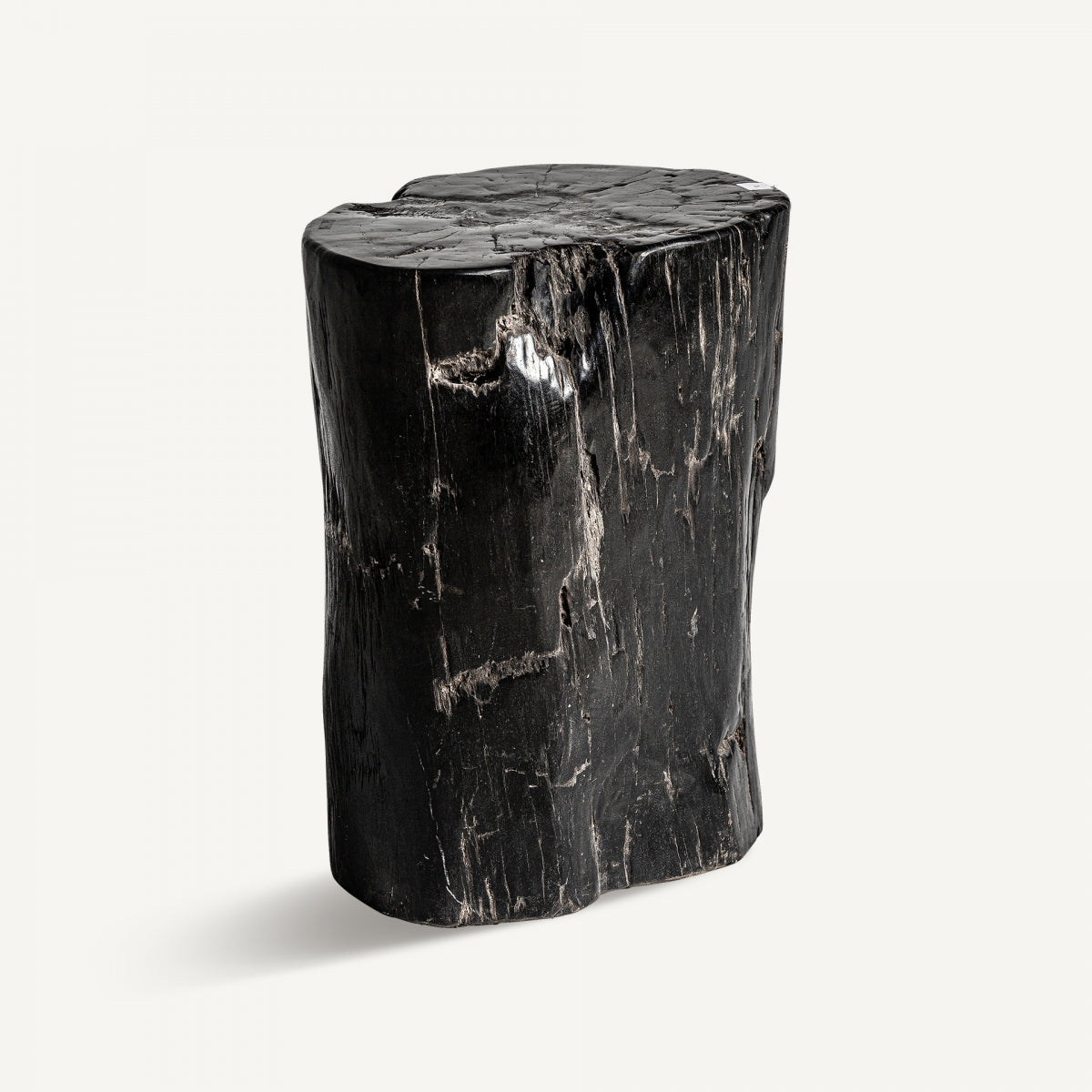 Table d'appoint en bois pétrifié noir | VICAL Telti | REMO, mobilier et décoration d'intérieur