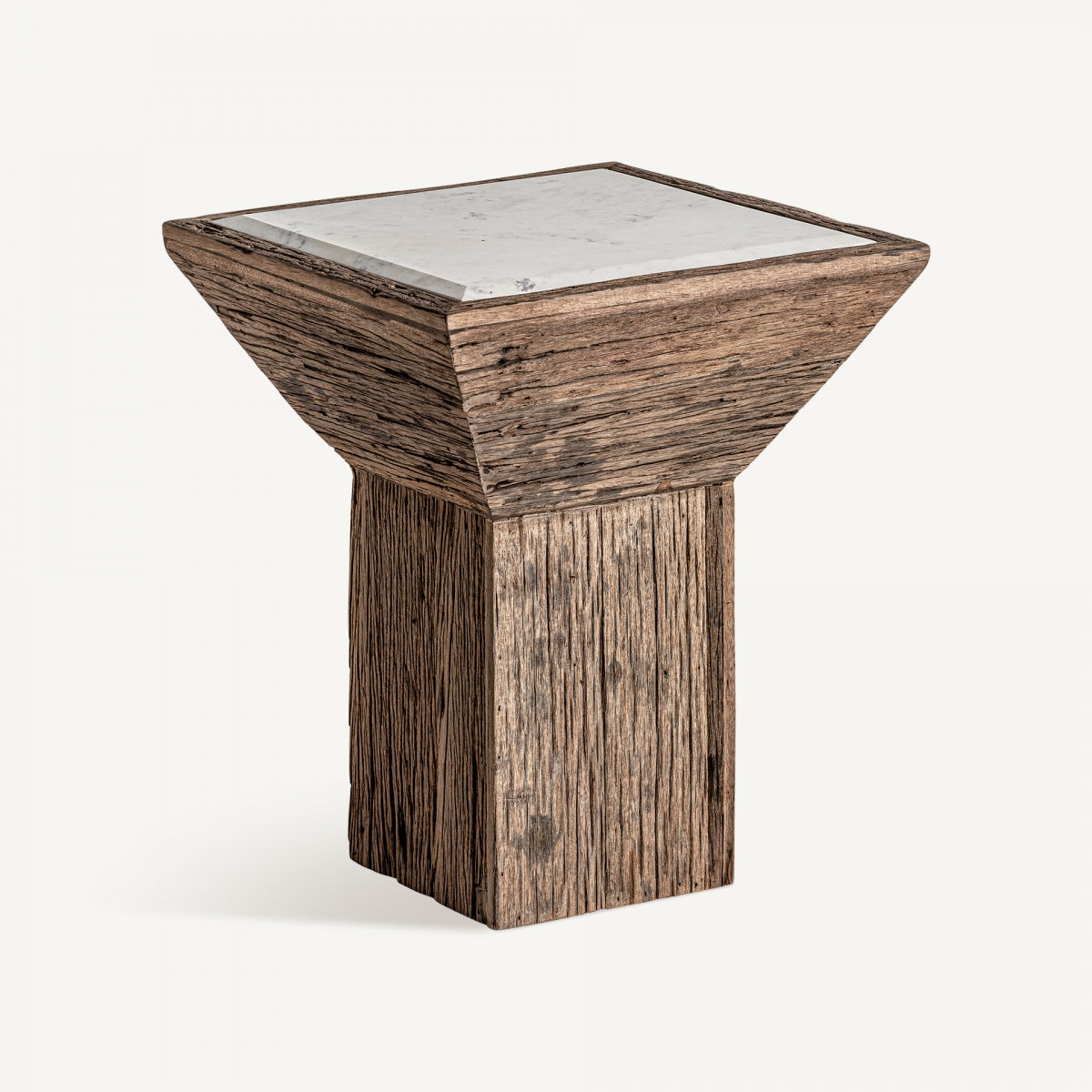 Table d'appoint en marbre et bois de pin | VICAL Samsun | REMO, mobilier et décoration d'intérieur