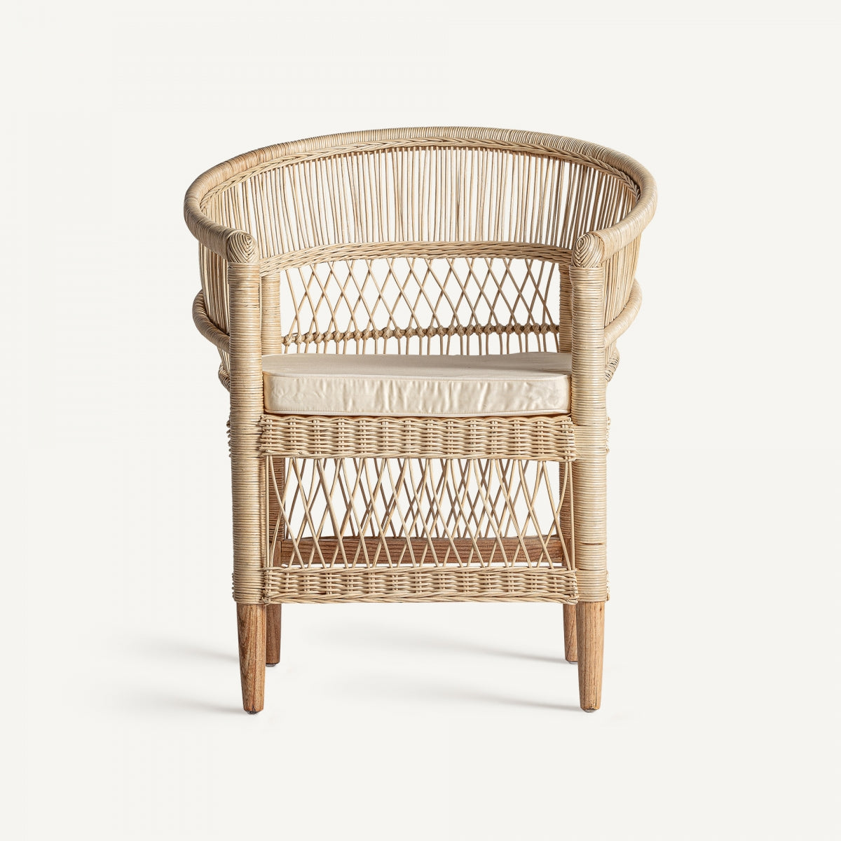 Fauteuil en rotin et bois de mindi | VICAL Elna | REMO, mobilier et décoration d'intérieur