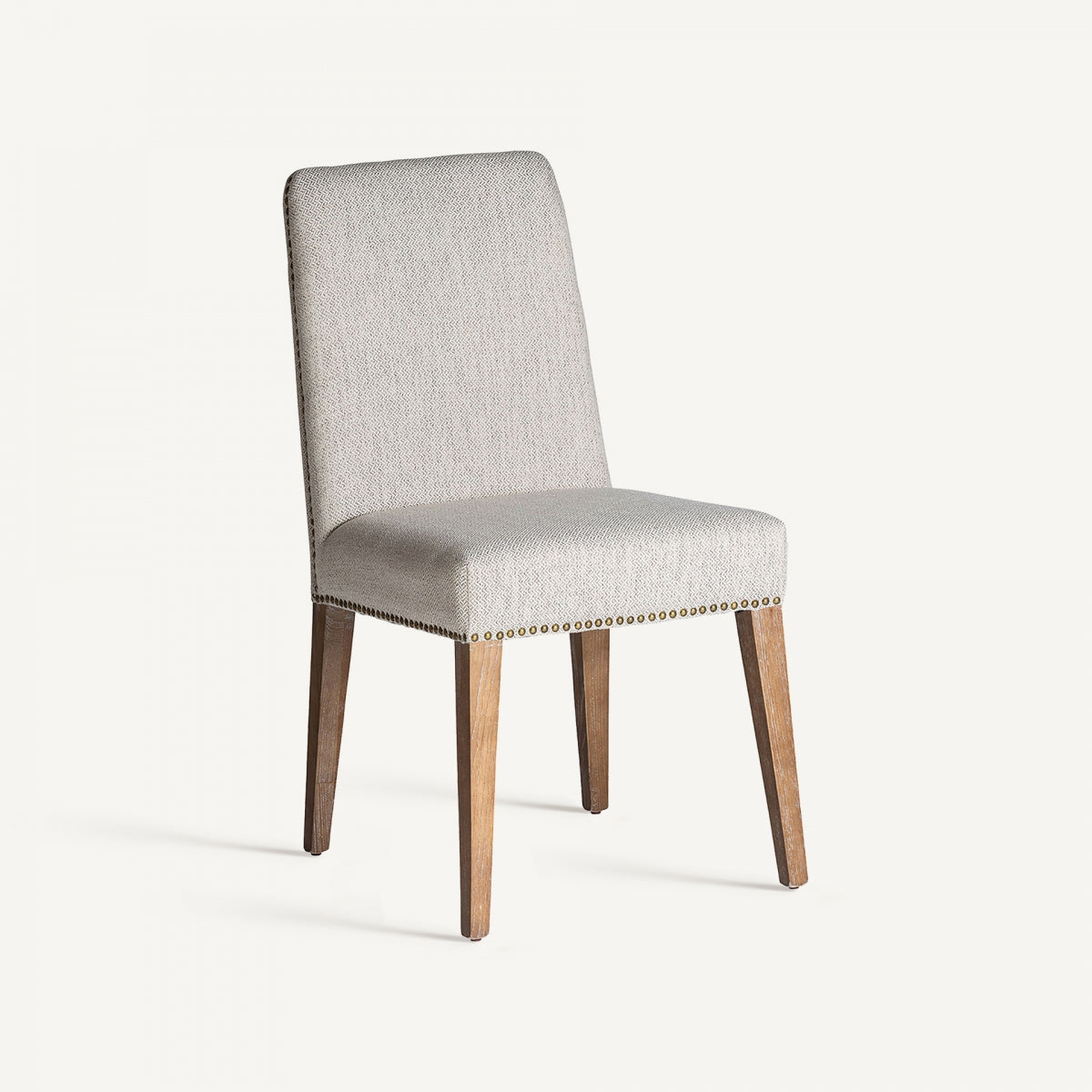 Chaise de salle à manger en tissu blanc cassé | VICAL Berney | REMO, mobilier et décoration d'intérieur