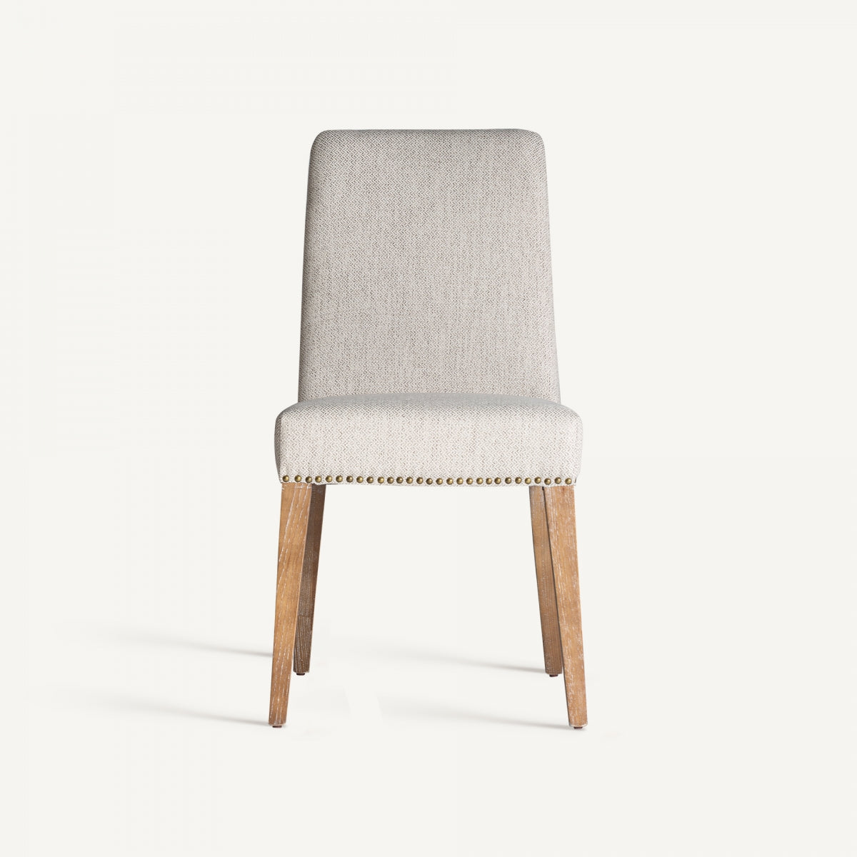 Chaise de salle à manger en tissu blanc cassé | VICAL Berney | REMO, mobilier et décoration d'intérieur