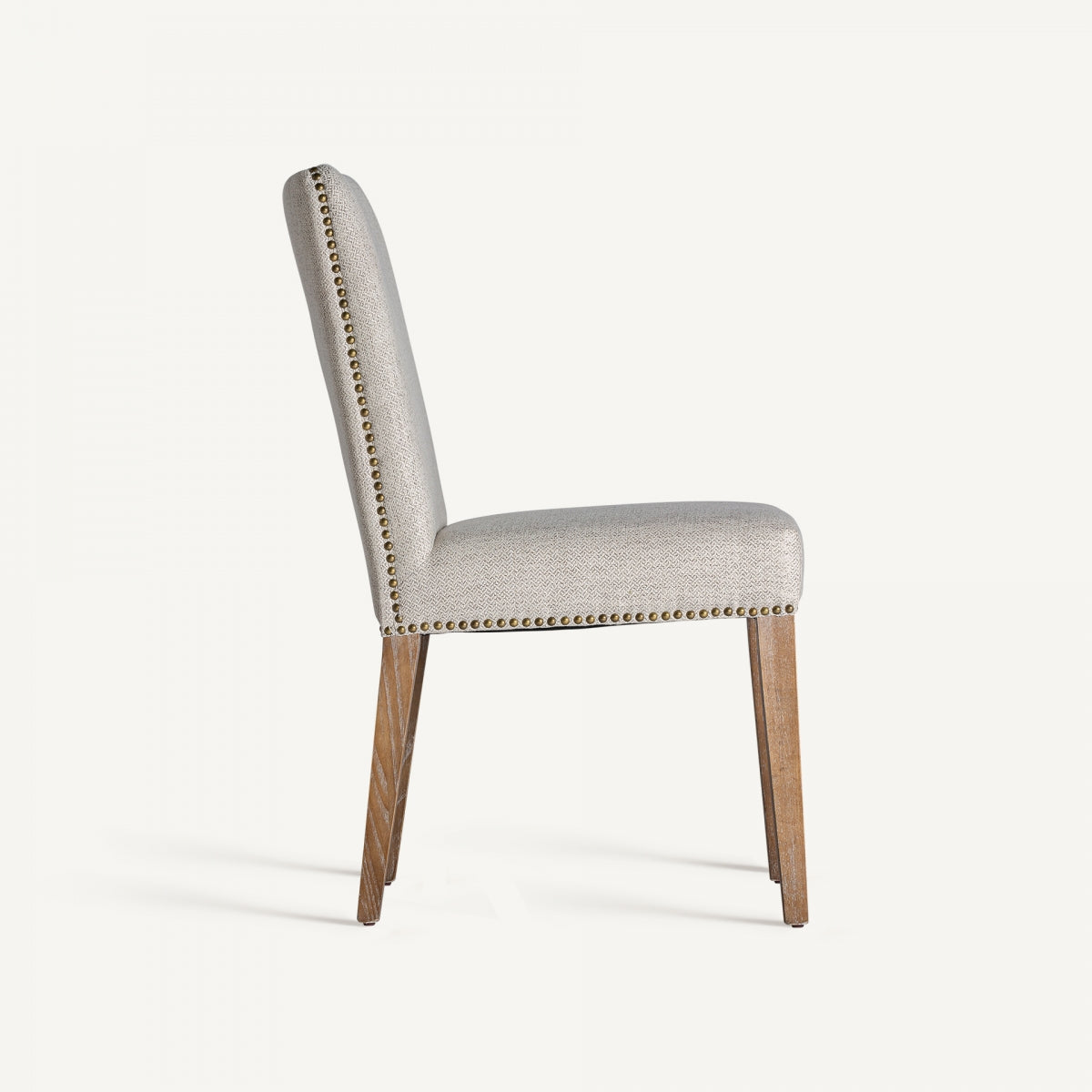 Chaise de salle à manger en tissu blanc cassé | VICAL Berney | REMO, mobilier et décoration d'intérieur