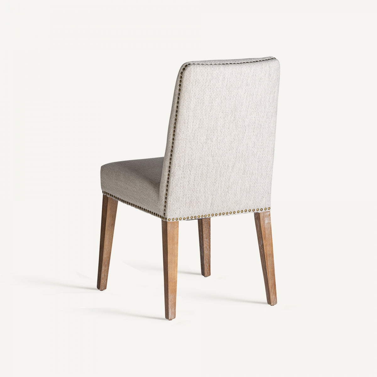 Chaise de salle à manger en tissu blanc cassé | VICAL Berney | REMO, mobilier et décoration d'intérieur