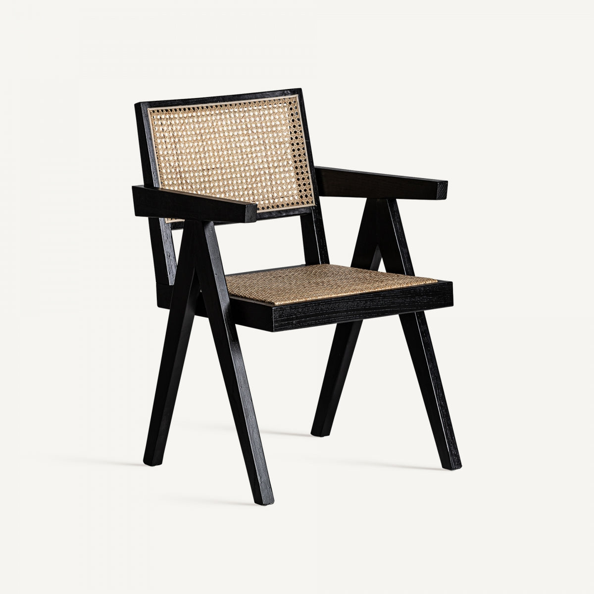 Chaise de salle à manger en rotin noir | VICAL Cieza | REMO, mobilier et décoration d'intérieur