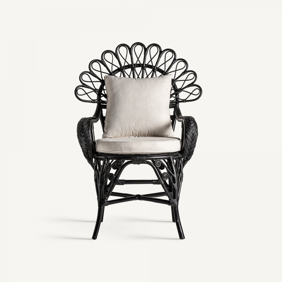 Chaise de salle à manger en rotin noir | VICAL Nulvi | REMO, mobilier et décoration d'intérieur