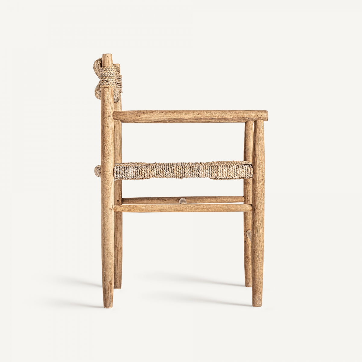 Chaise de salle à manger en teck et fibre naturelle | VICAL Manhula | REMO, mobilier et décoration d'intérieur