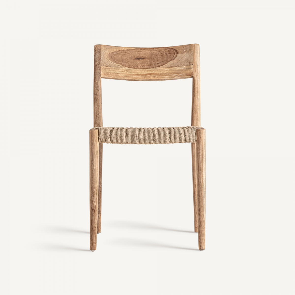 Chaise de salle à manger en fibre et bois de teck | VICAL Caen | REMO, mobilier et décoration d'intérieur