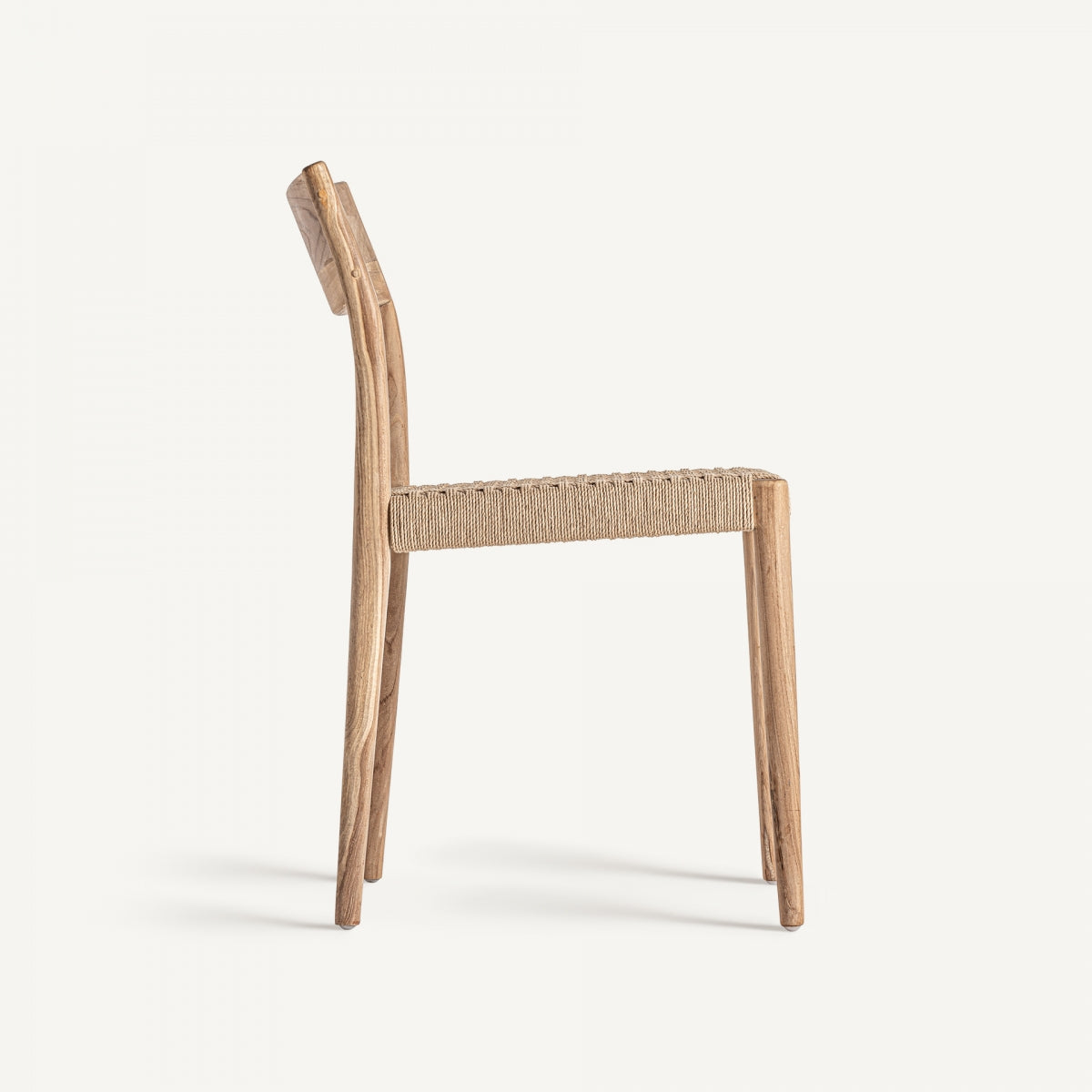 Chaise de salle à manger en fibre et bois de teck | VICAL Caen | REMO, mobilier et décoration d'intérieur