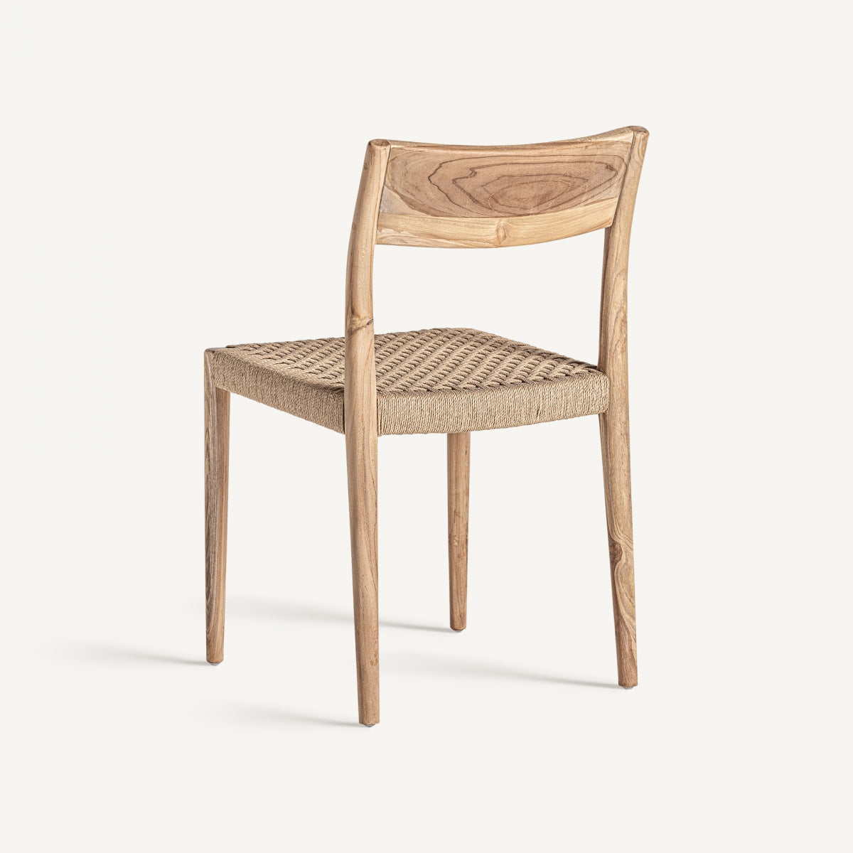 Chaise de salle à manger en fibre et bois de teck | VICAL Caen | REMO, mobilier et décoration d'intérieur