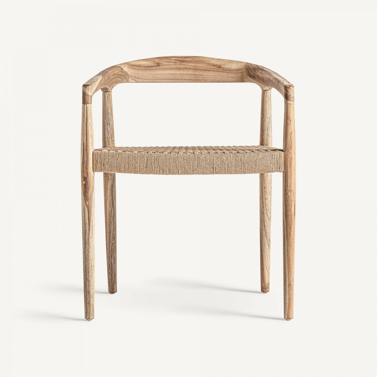 Chaise de salle à manger en fibre et bois de teck | VICAL Caen | REMO, mobilier et décoration d'intérieur