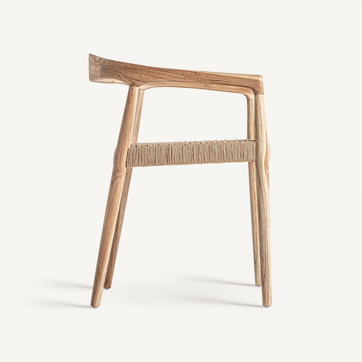 Chaise de salle à manger en fibre et bois de teck | VICAL Caen | REMO, mobilier et décoration d'intérieur