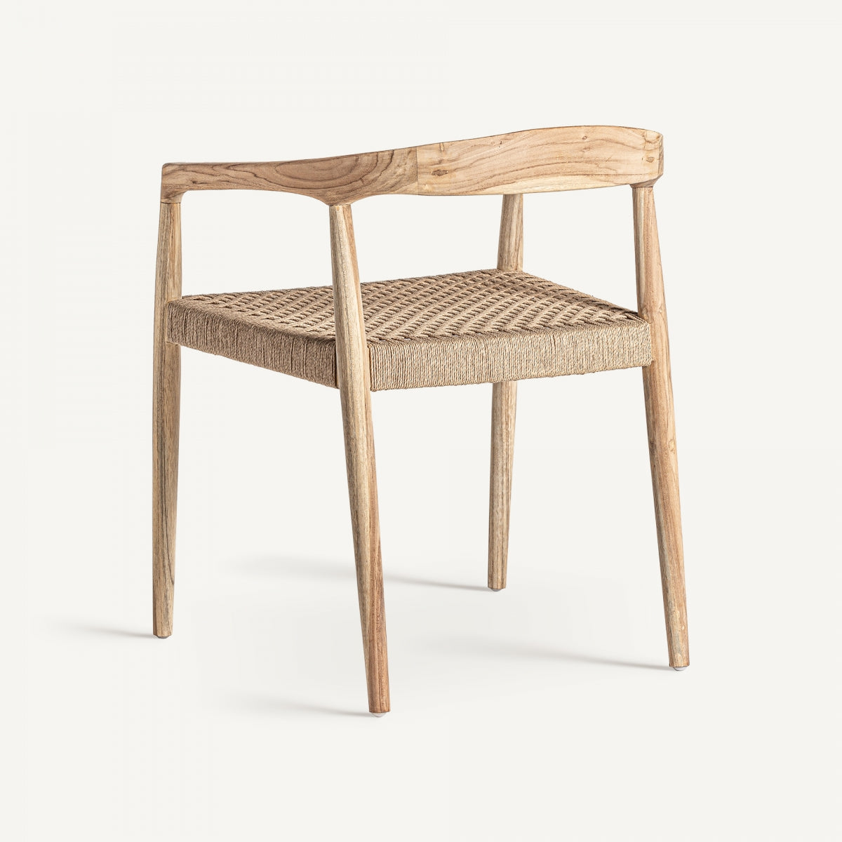 Chaise de salle à manger en fibre et bois de teck | VICAL Caen | REMO, mobilier et décoration d'intérieur