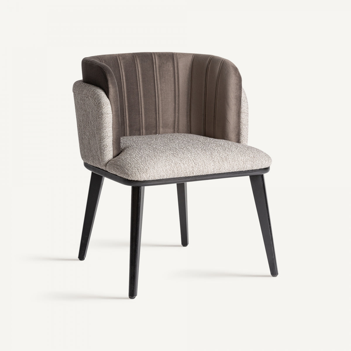 Chaise de salle à manger en tissu beige | VICAL Labege | REMO, mobilier et décoration d'intérieur