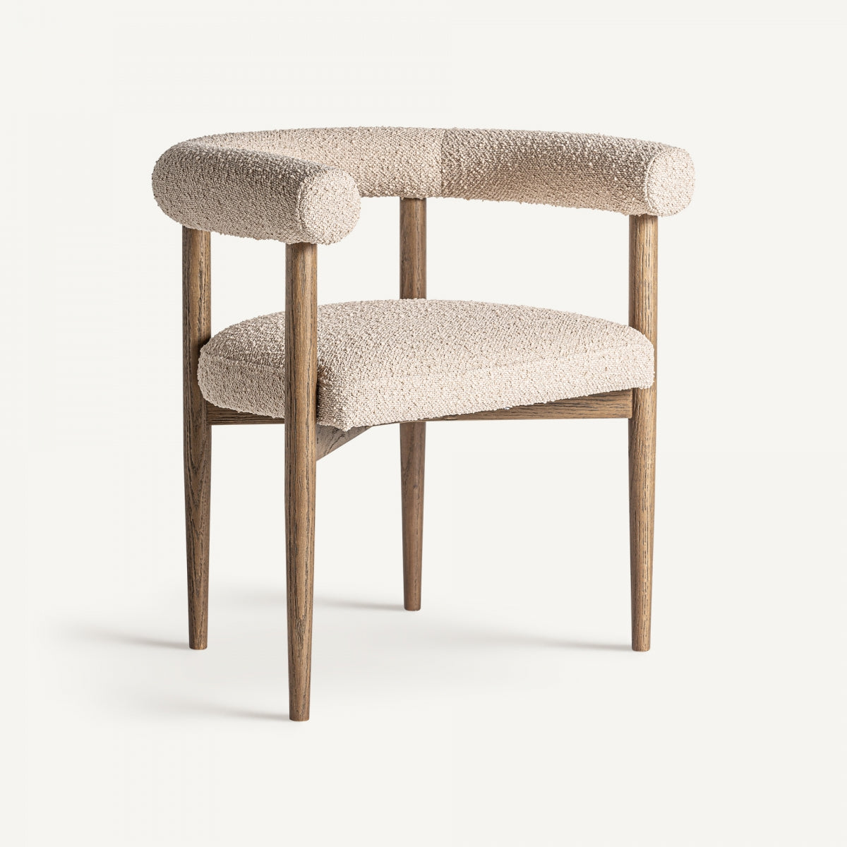 Chaise de salle à manger bouclé beige | VICAL Bullay | REMO, mobilier et décoration d'intérieur