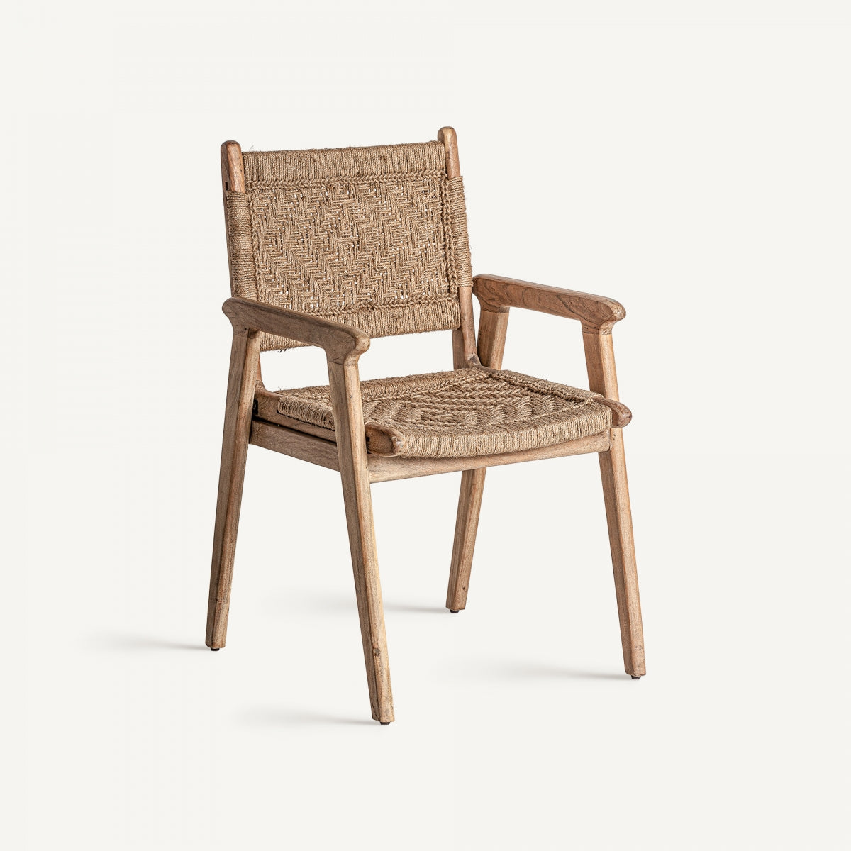 Chaise de salle à manger en jute et bois de manguier | VICAL Crinan | REMO, mobilier et décoration d'intérieur