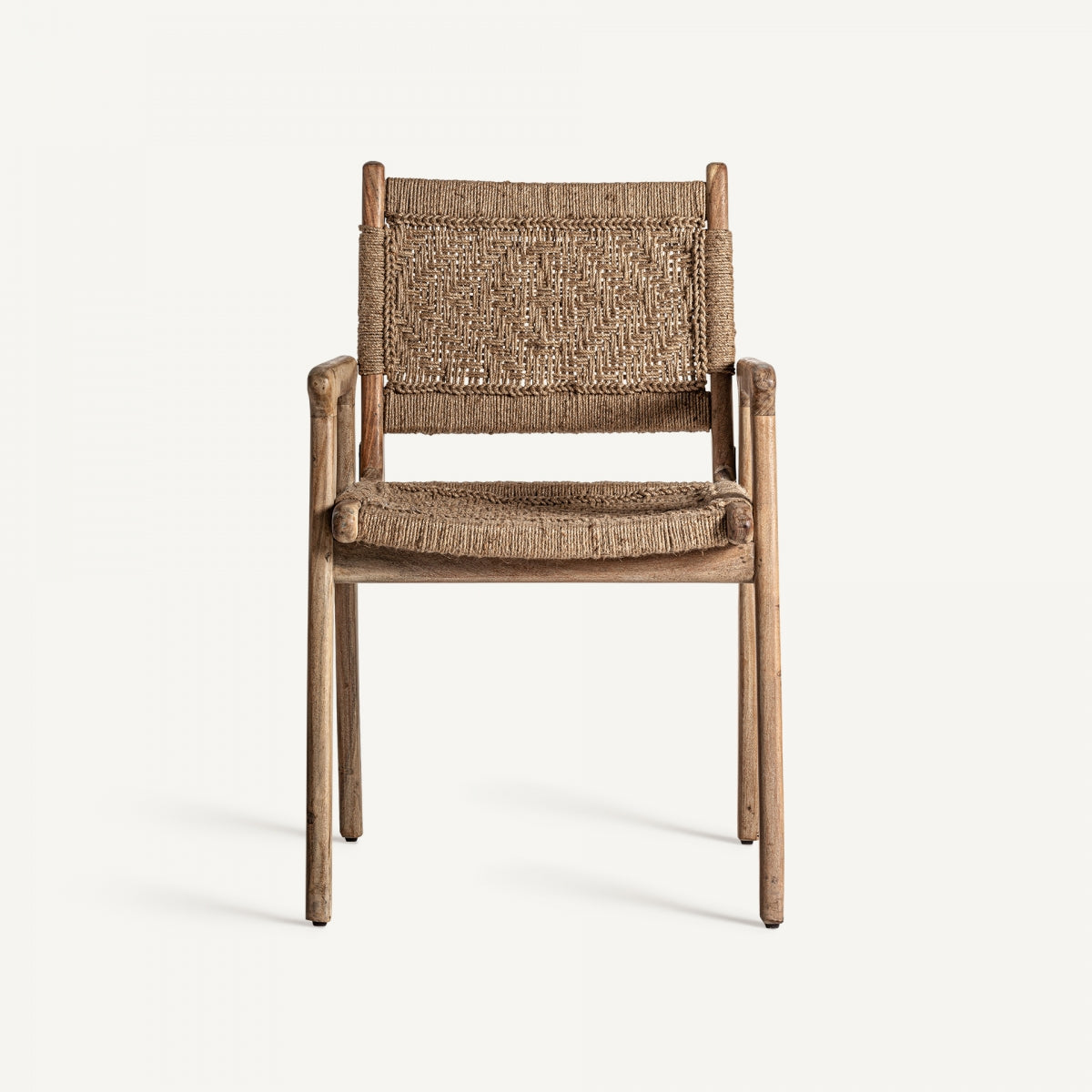 Chaise de salle à manger en jute et bois de manguier | VICAL Crinan | REMO, mobilier et décoration d'intérieur