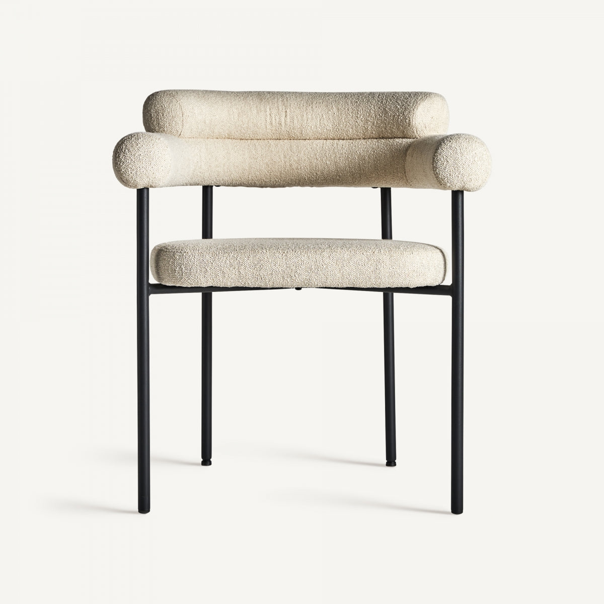 Chaise de salle à manger bouclé crème | VICAL Albula | REMO, mobilier et décoration d'intérieur