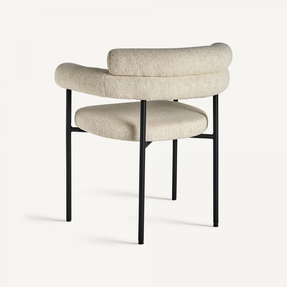 Chaise de salle à manger bouclé crème | VICAL Albula | REMO, mobilier et décoration d'intérieur