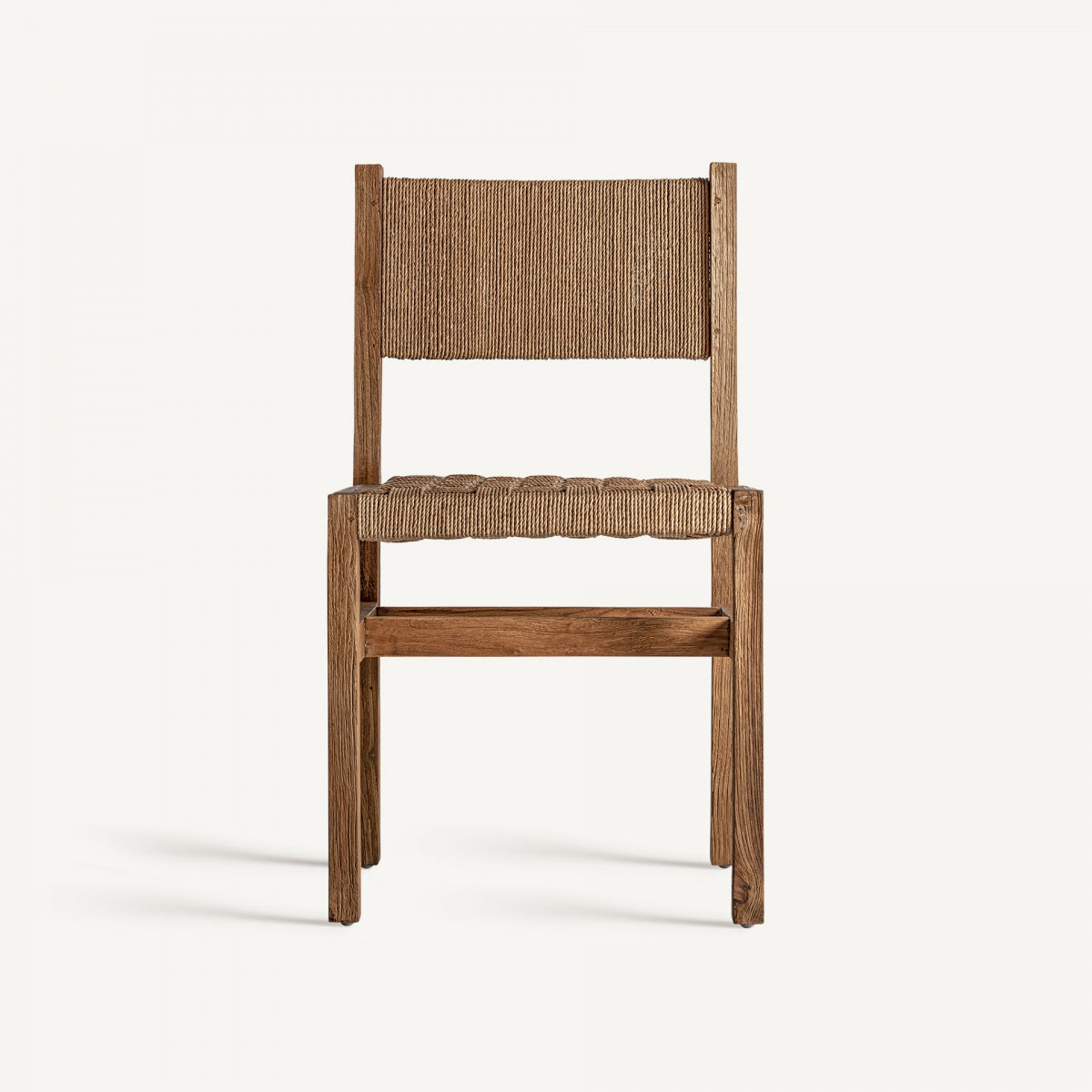 Chaise de salle à manger en fibre et bois de teck | VICAL Lebadea | REMO, mobilier et décoration d'intérieur