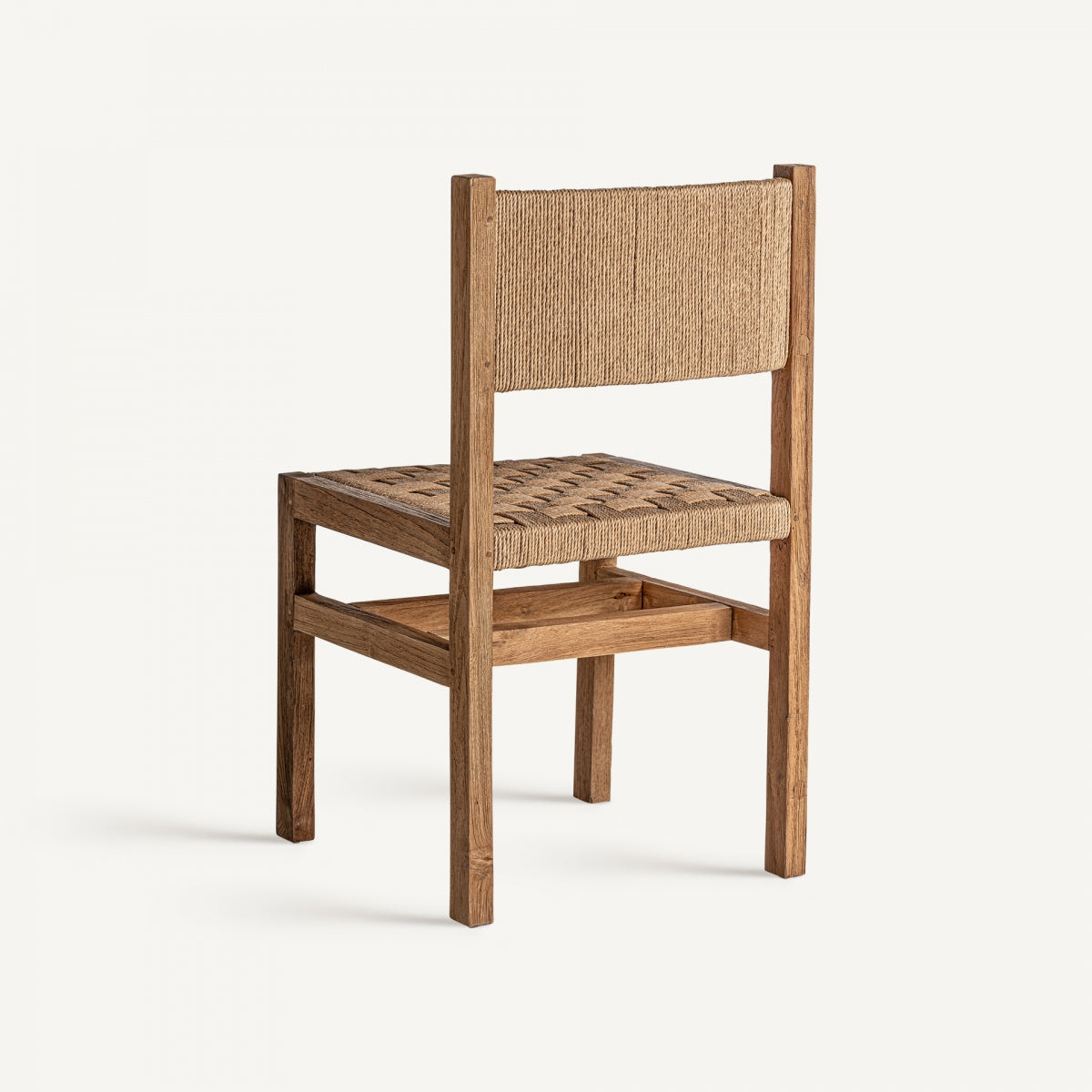 Chaise de salle à manger en fibre et bois de teck | VICAL Lebadea | REMO, mobilier et décoration d'intérieur